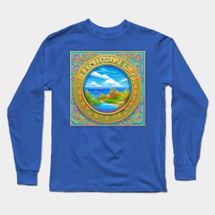 Abstract Golden Summer Beach Long Sleeve T-Shirt